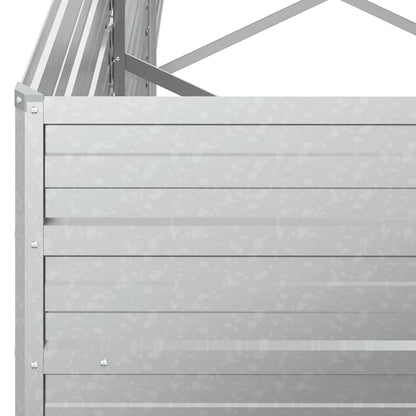 Arriate De Acero Galvanizado Plateado 240x40x77 Cm_5
