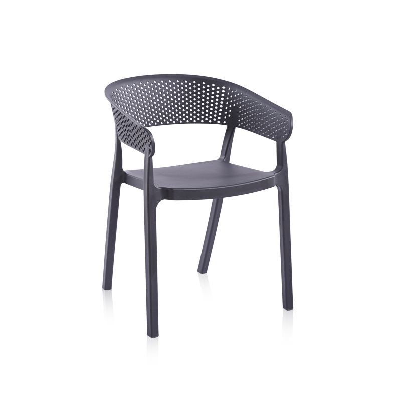 Pack 4 Sillas De Exterior Diza Polipropileno, Antracita, 54 X 73,5 X 50,5_2