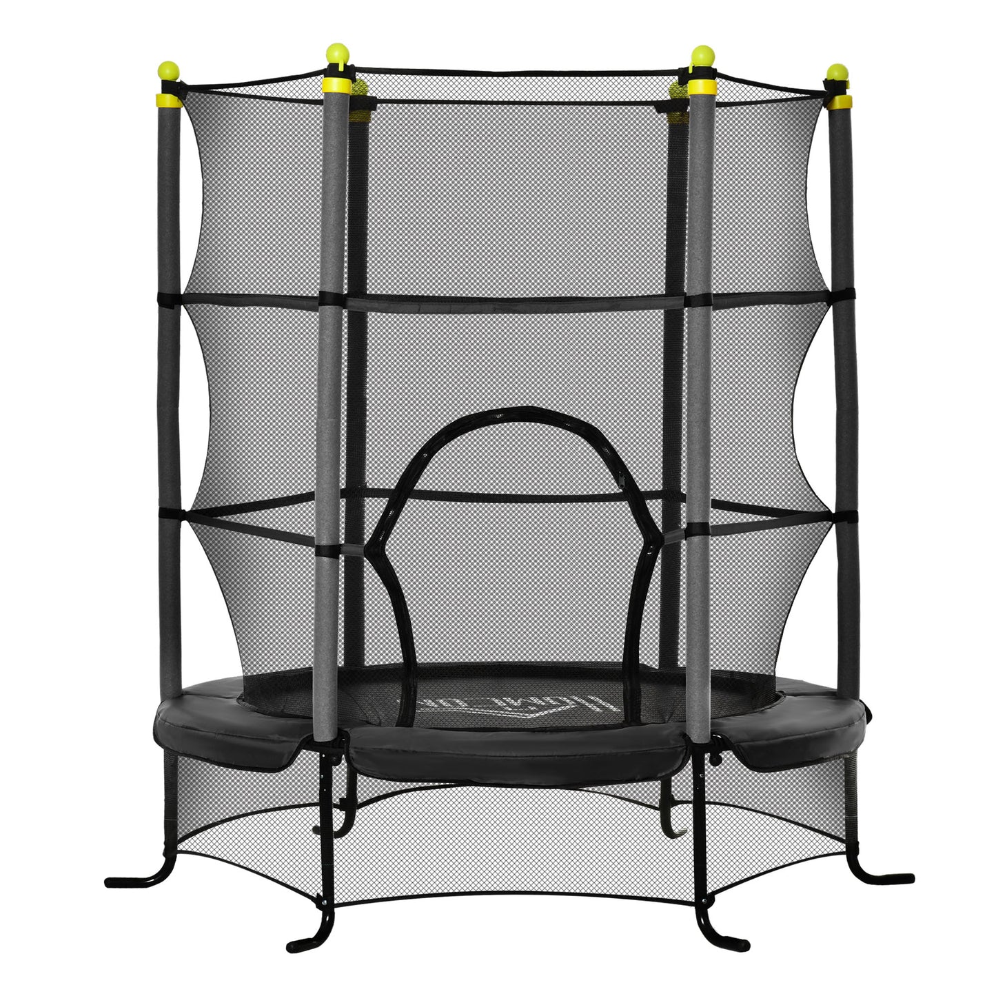 Homcom Trampolín Infantil Con Superficie De Salto Ø110 Cm Red De Seguridad Negro_0