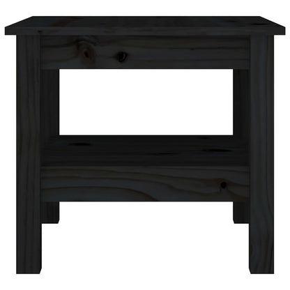 Mesa De Centro De Madera Maciza De Pino Negro 45x45x40 Cm_1
