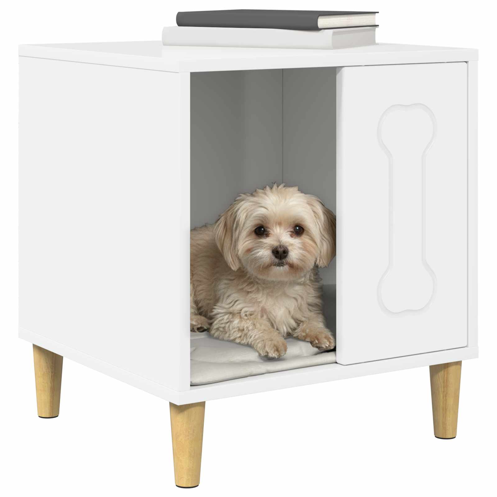 Casa Para Perros Brillante 44 X 42 X 49 Cm Madera De Ingeniería_2