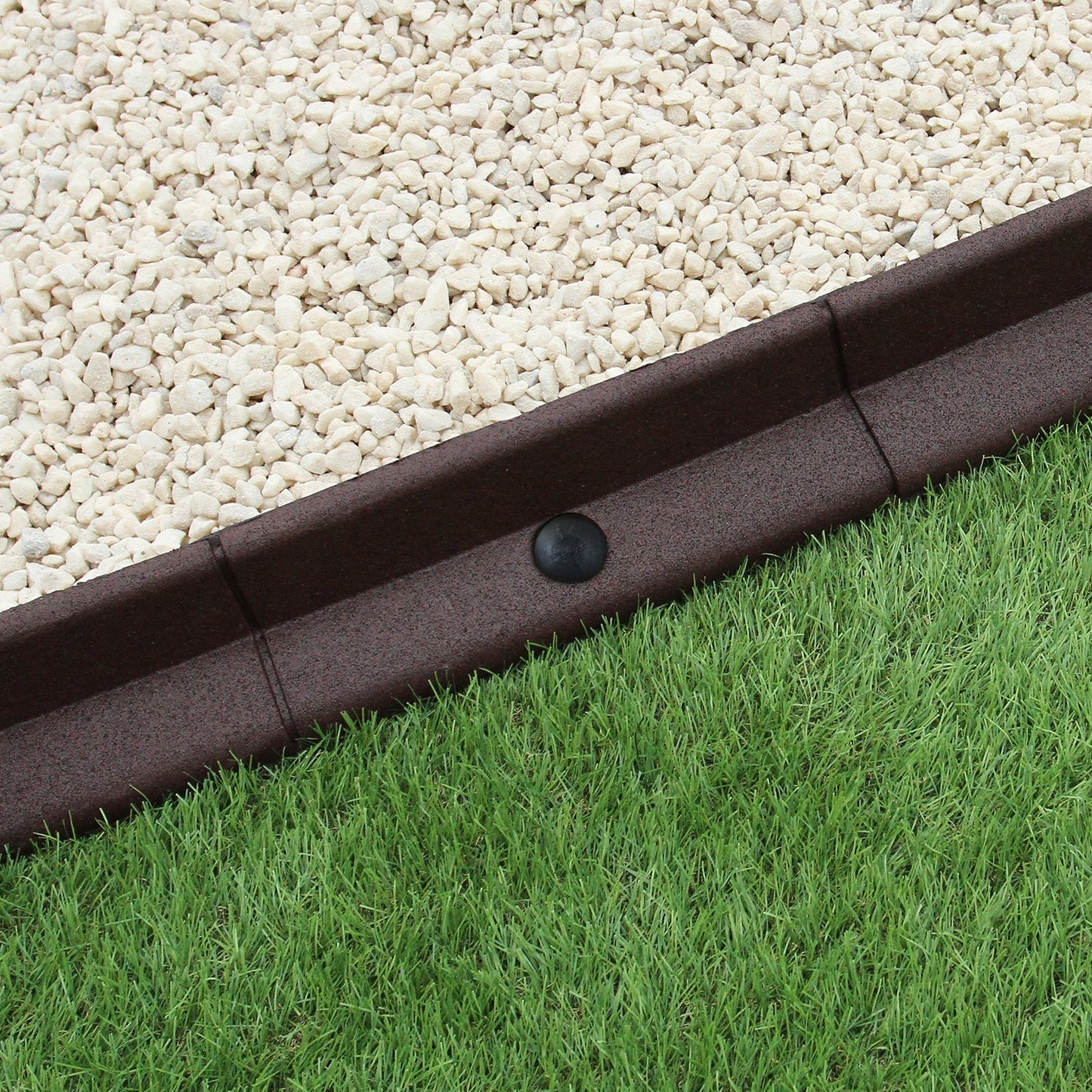 Bordes De Césped Marrón Flexibles Jardín Bordes De Césped Paquete De 4 X 1.2m_0