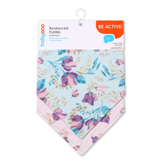 Set De 2 Babero Bandana Floral_0