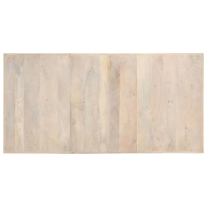 Mesa De Comedor Madera Maciza De Mango Blanqueada 180x90x76 Cm_2