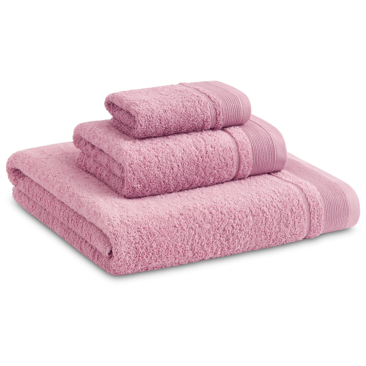 Juego De Toallas De Baño 3 Piezas: Tocador, Lavabo Y Sabana - 100% Algodón, 500 Gr Rosa_0