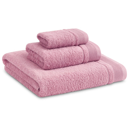 Juego De Toallas De Baño 3 Piezas: Tocador, Lavabo Y Sabana - 100% Algodón, 500 Gr Rosa_0