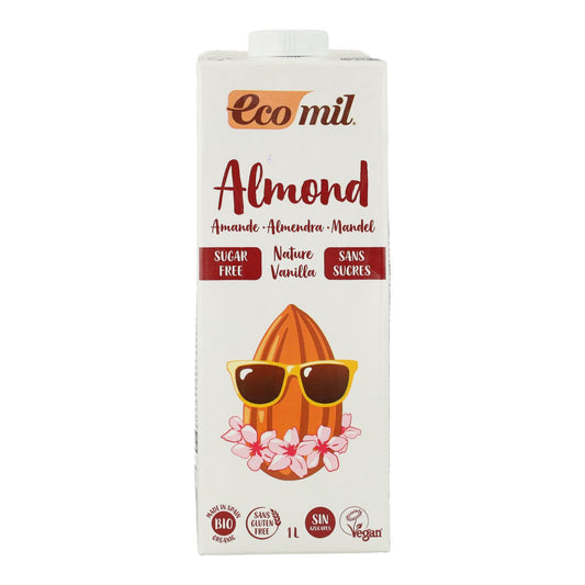 Bebida biológica à base de plantas de amêndoa e baunilha Nature EcoMil 1 L