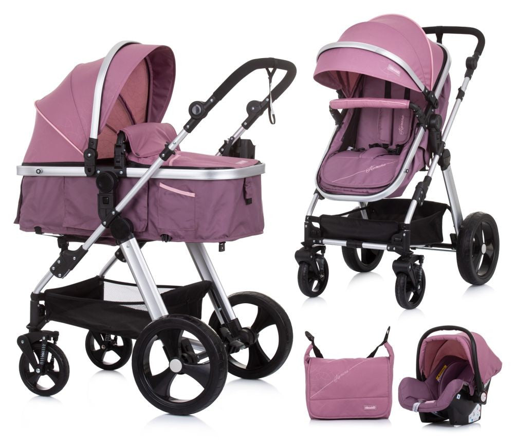 Carrito De Bebé Havana Trío Convertible Hasta 22 Kg Con Bolso Y Mosquitera Rose Water_0