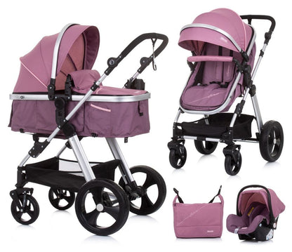 Carrito De Bebé Havana Trío Convertible Hasta 22 Kg Con Bolso Y Mosquitera Rose Water_0