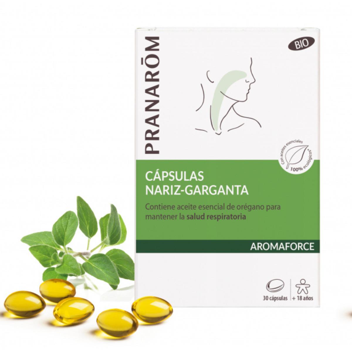 Cápsulas para nariz e garganta Pranarom 30 cápsulas