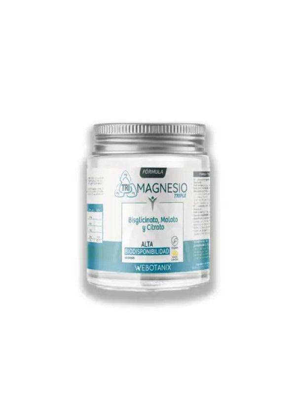 Triple Magnesio WeBotanix Fórmula POLVO 128g - 60 dosis