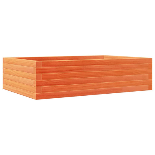 Jardinera Madera Maciza De Pino Marrón Cera 90x60x23 Cm_0