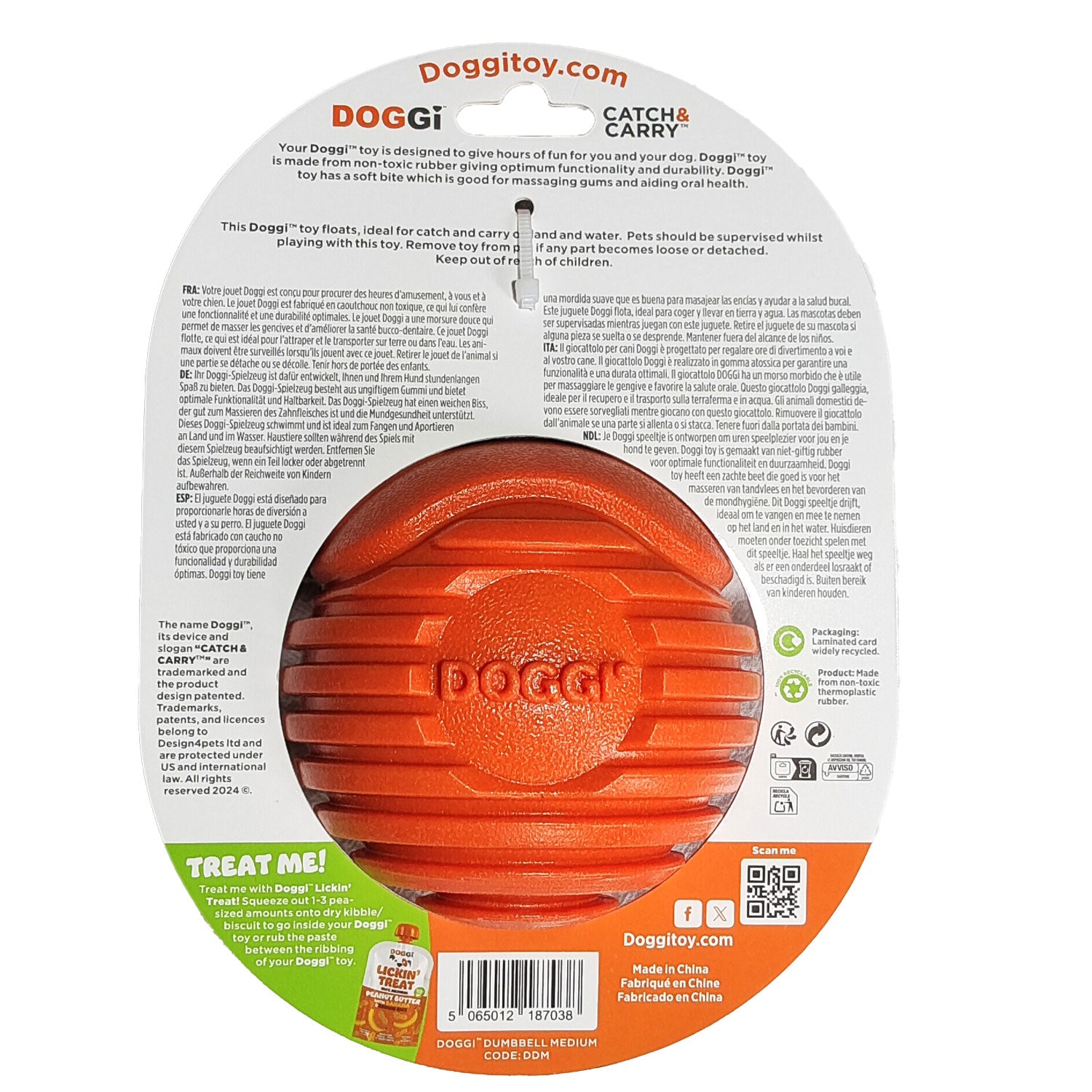 Juguete Para Perro Doggi Dumbell Talla M 20,5x15x10 Cm_3