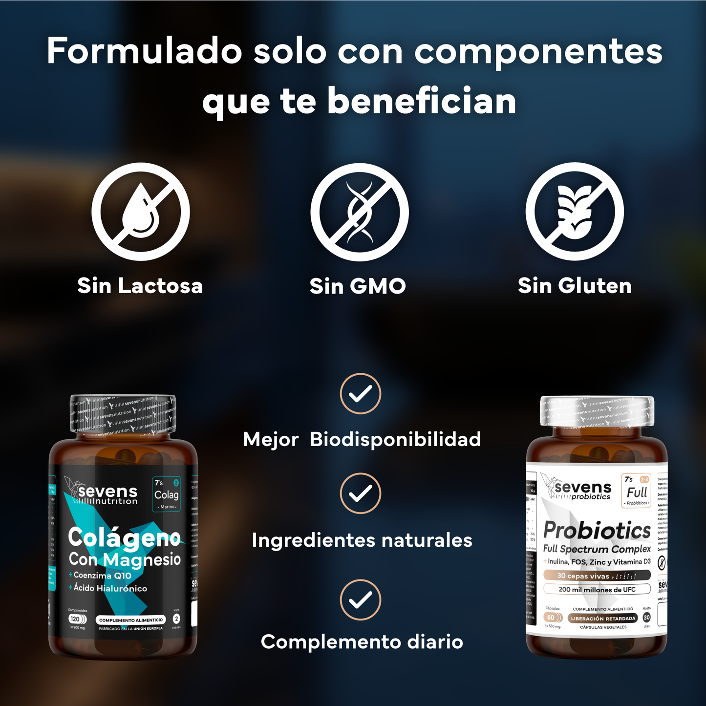 Colágeno Marino Con Magnesio + Probióticos Y Prebióticos. Sevens Nutrition. Salud Digestiva, Piel Y Articulaciones_3