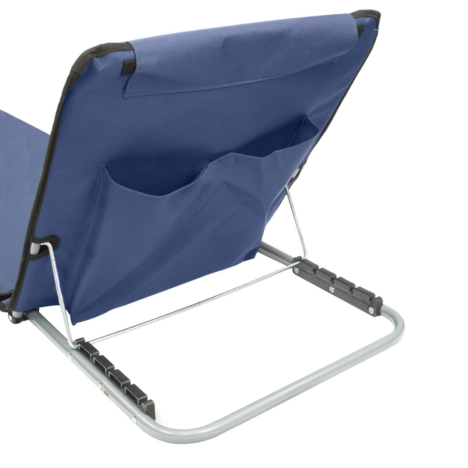 Esterilla Playa Acolchada Reclinable Con Respaldo Plegable_2