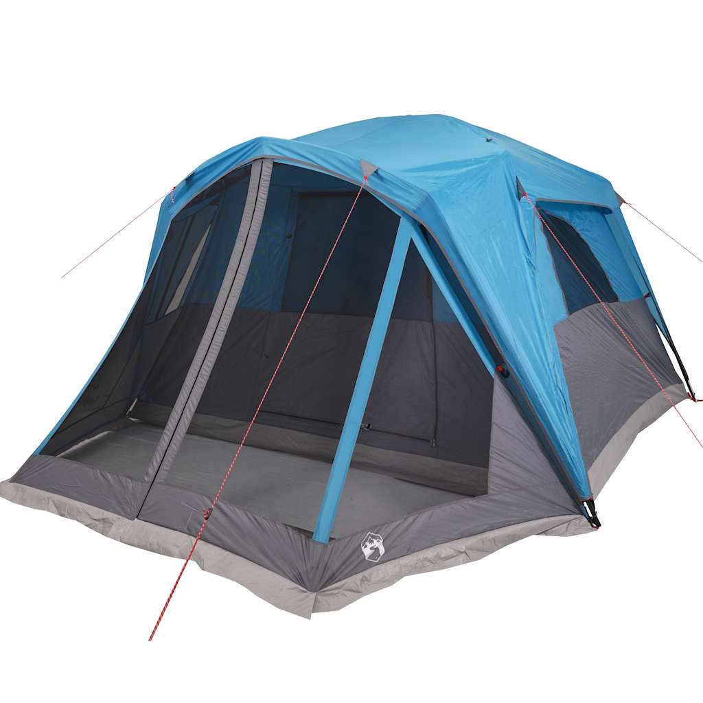 Tienda Campaña Familiar Con Porche 6 Personas Impermeable Azul_4