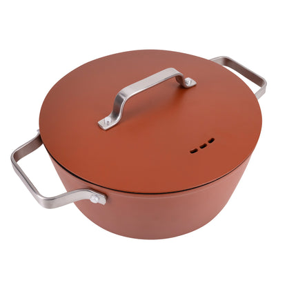 Cacerola 24x10.5cm Aluminio Forjado Ind C/tapa Agros_0