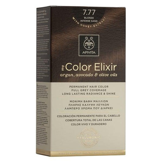 Tinta My Color Elixir N7.77 Loiro Areia Intenso Apivita