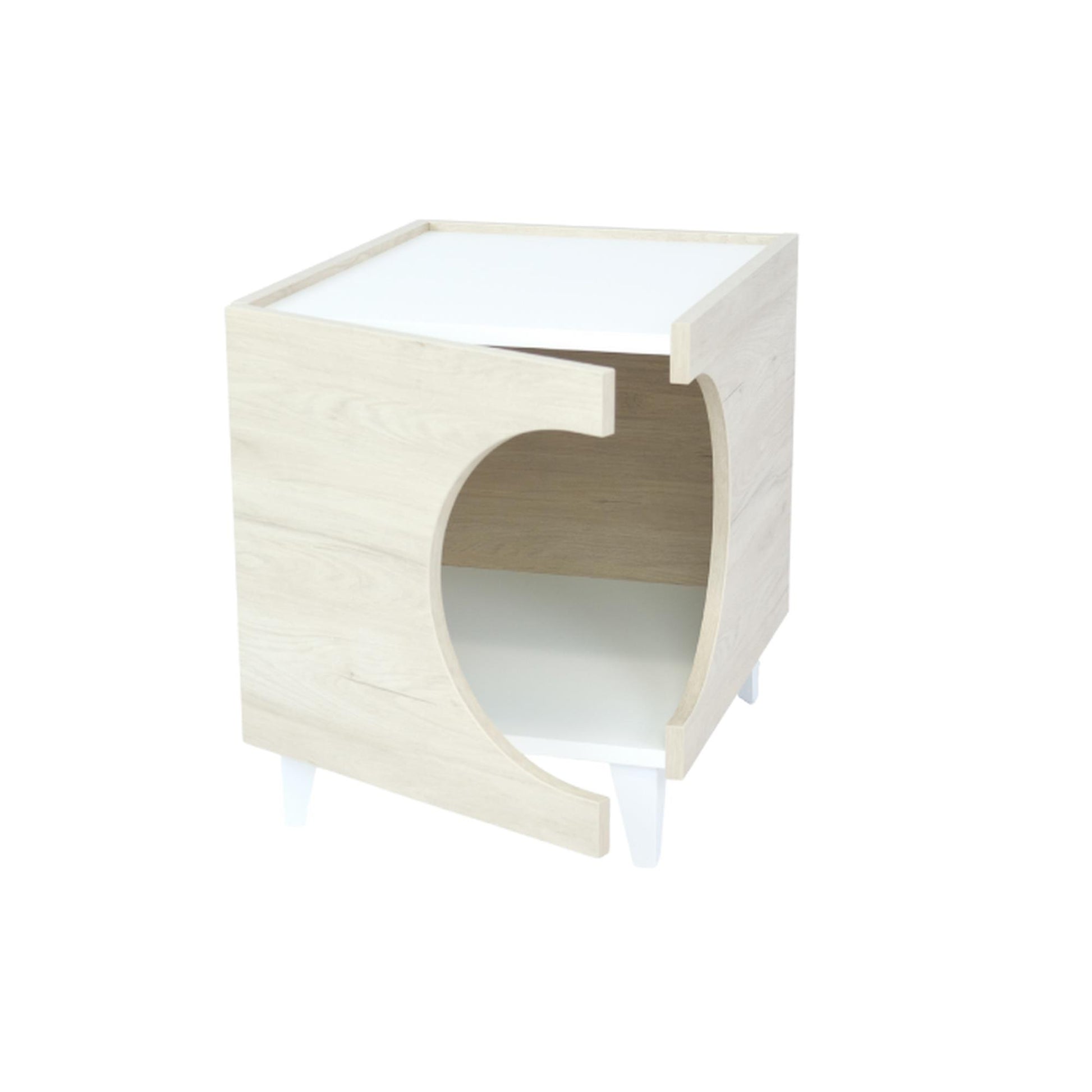Well Home Mesilla Con Orificio Para Mascotas En Color Blanco 50x40x40cm_0