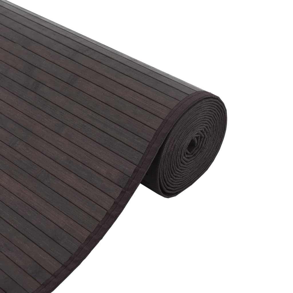 Vidaxl Alfombra Rectangular Bambú Marrón Oscuro 60x200 Cm_3