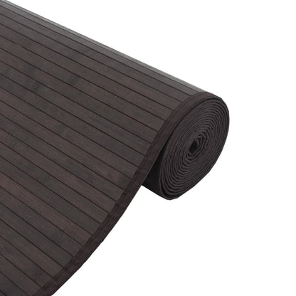 Vidaxl Alfombra Rectangular Bambú Marrón Oscuro 60x200 Cm_3