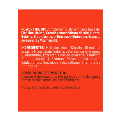 Pré-treino Power Fire Up Powergym Citrus