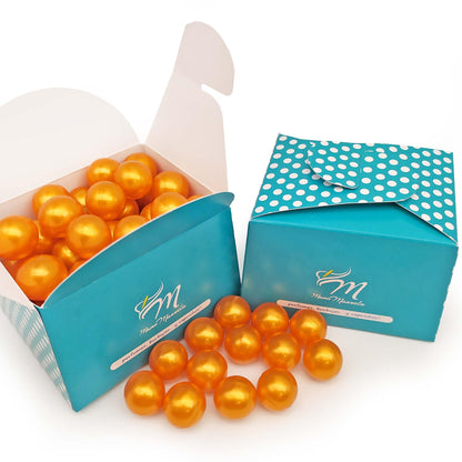 Caja Regalo 70 Perlas De Baño Con Aroma A Monoi - Con Aceite De Soja - Hidrata, Suaviza Y Perfuma La Piel - Forma Bola_0