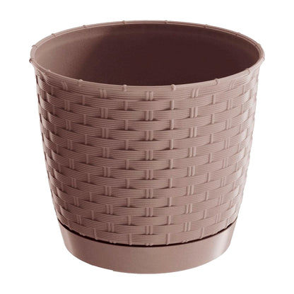 Maceta Ratolla Round 2,8l., Dimensiones (mm) 190x190x165, Color Mocca
