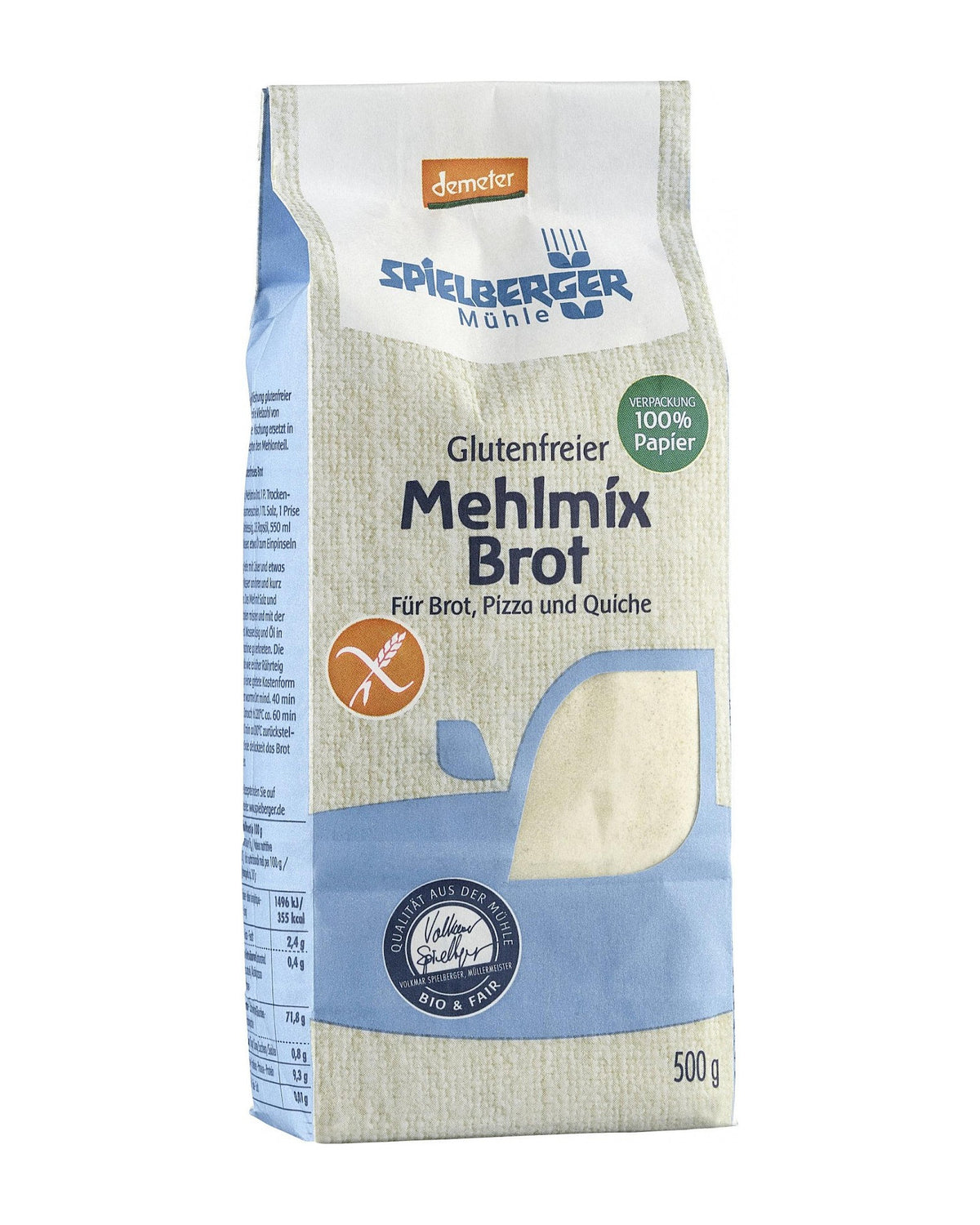 Preparado Harinas sin Gluten para Pan Naturata 500 g