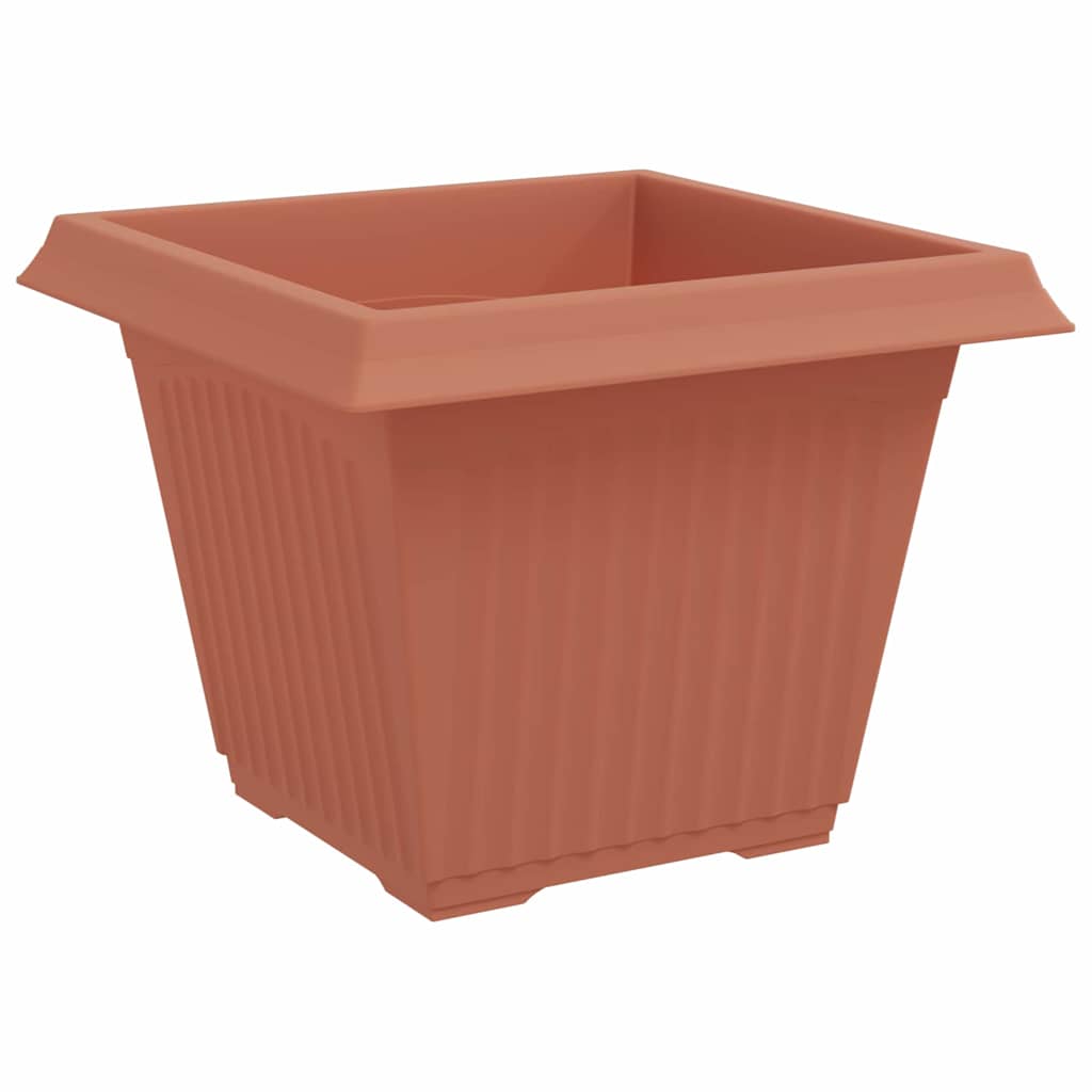 Macetas 6 Uds. Rojo Ladrillo Plástico_5