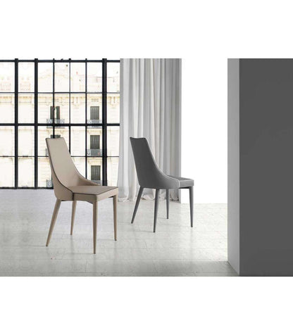 Pack De 2 Sillas Modelo Paola Acabado Polipiel Gris, 50 X 58 X 92/49 Cm (largo X Ancho X A_5