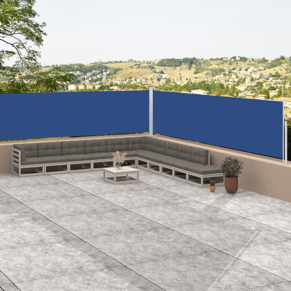 Vidaxl Toldo Lateral Retráctil Azul 117x1000 Cm_1
