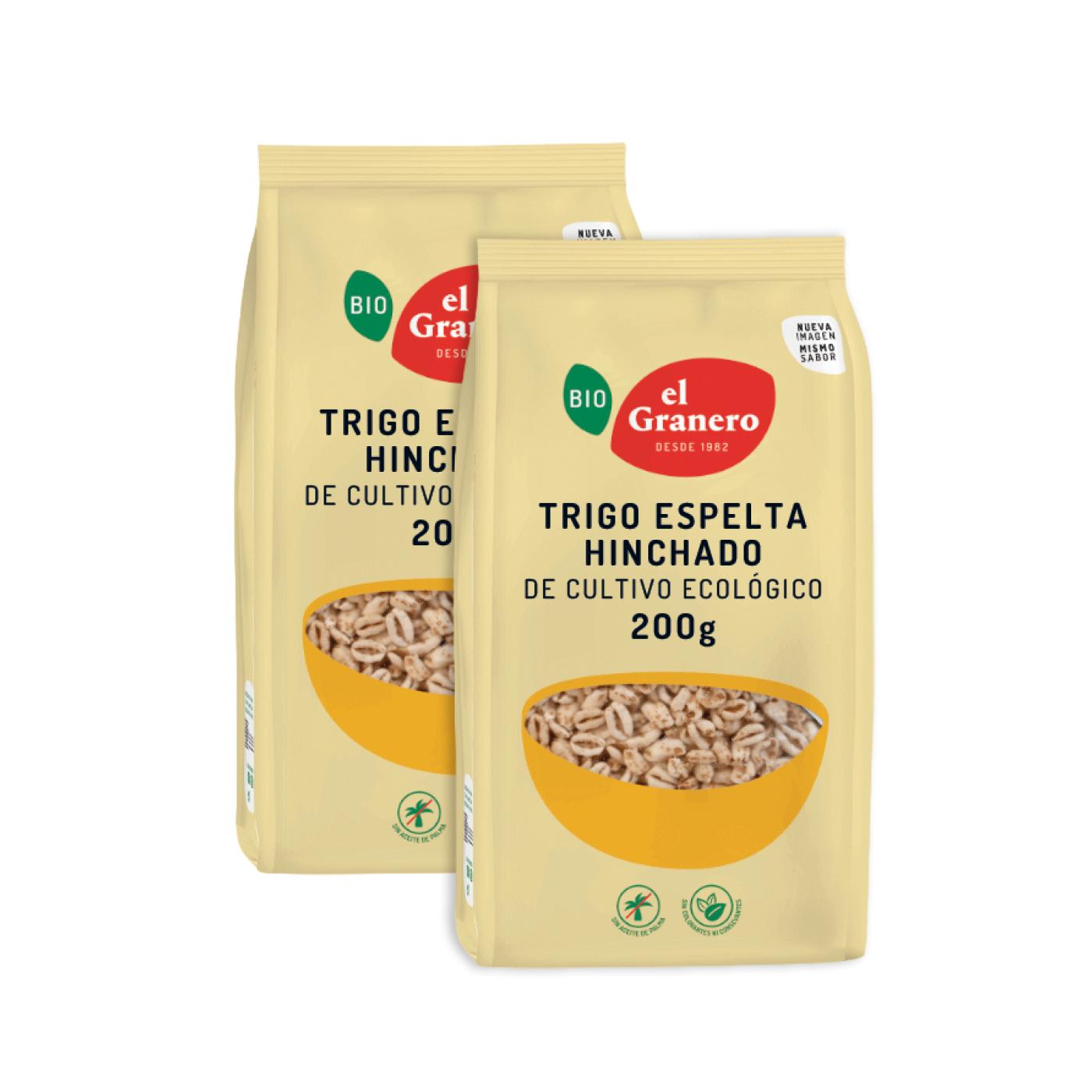 Embalagem de 2x Espelta Tufada Biológica El Granero, 200 gr 