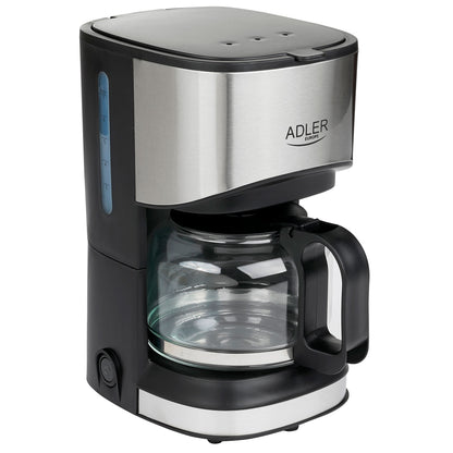Cafetera Eléctrica De Goteo 6 Tazas 0,7 L, Filtro Extraíble, Antigoteo, Mantiene Café Caliente Adler Ad4407 Negro/plata_0