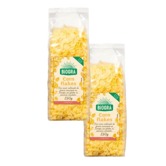 Embalagem com 2 Flocos de Milho Biográ sem adição de açúcar 250 g