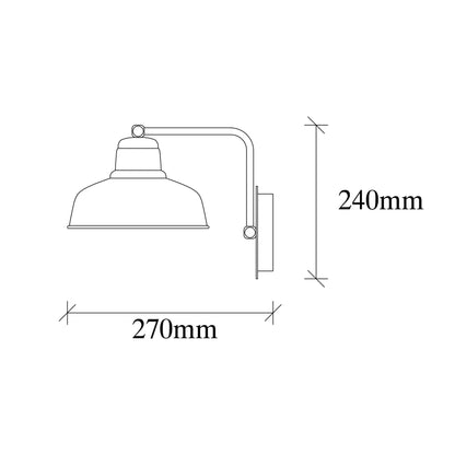 Aplique De Pared, Metal , Blanco, 19x27x24, Casquillo E 27 Max 40 W_1