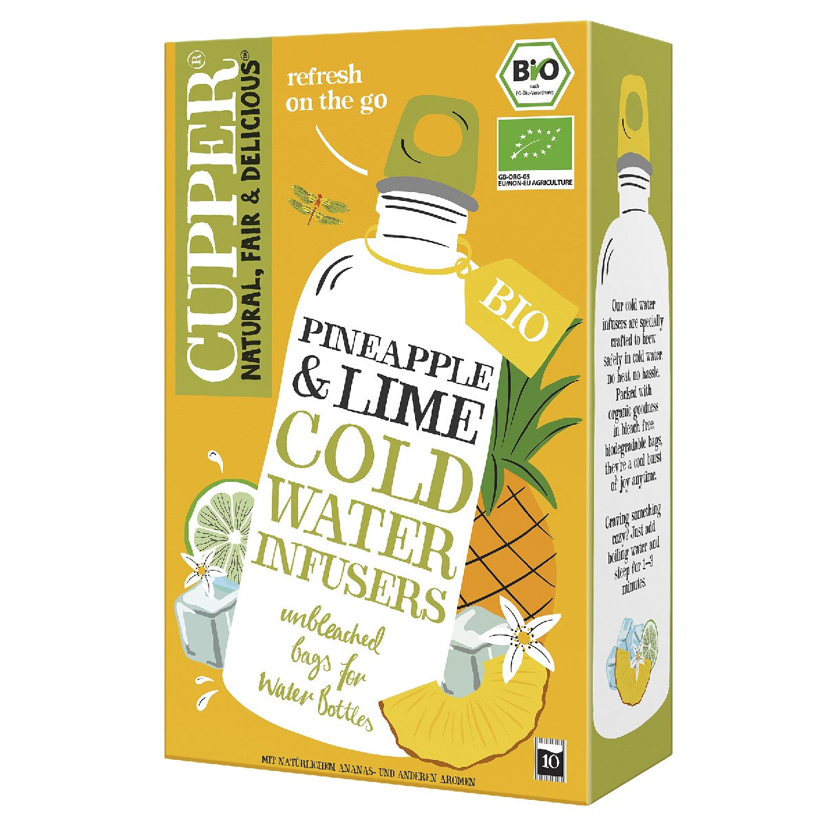 Infusión Fría de Piña y Mango Bio Cupper 10 Bolsas