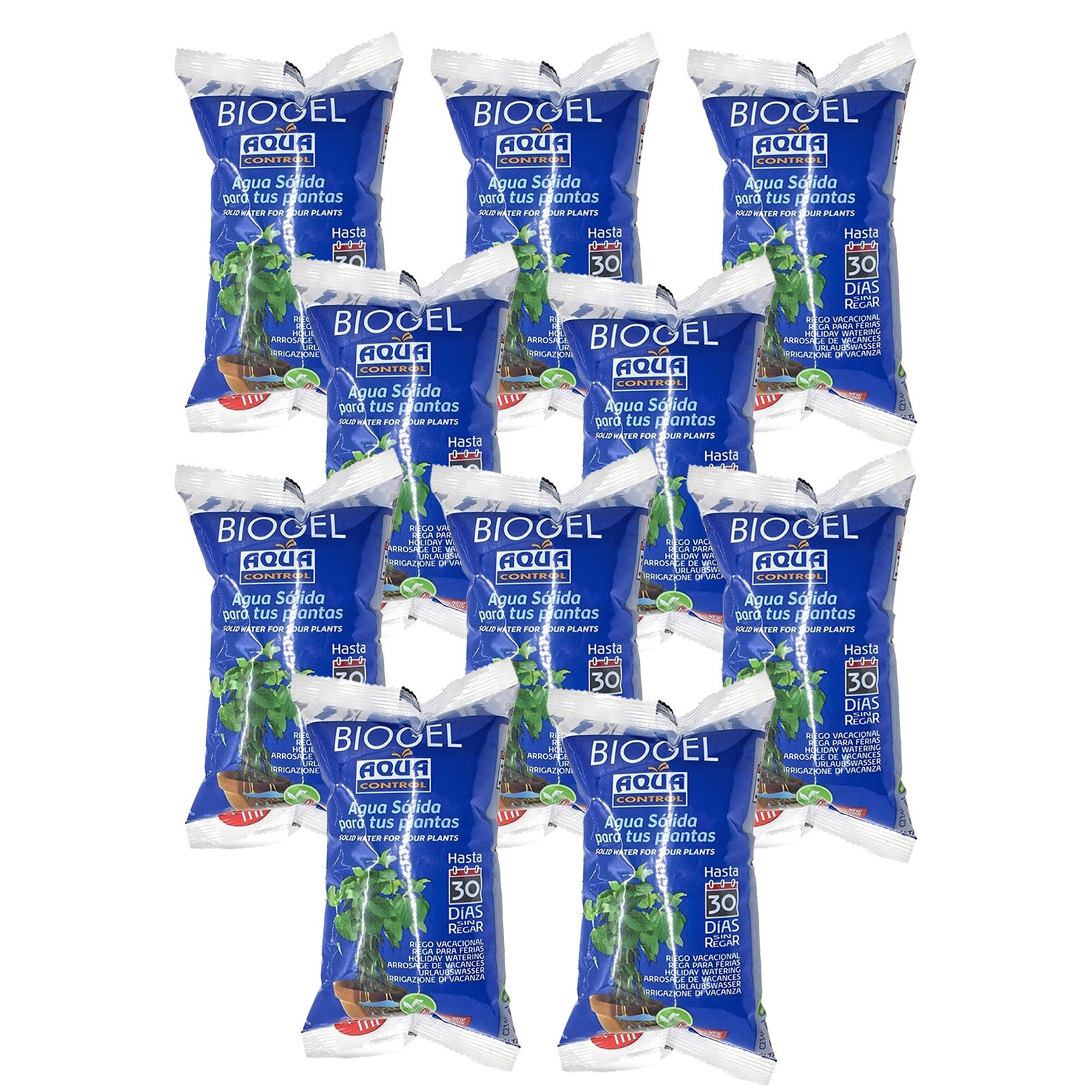 Pack 10x Gel de Riego para Plantas Aqua Control 400 ml