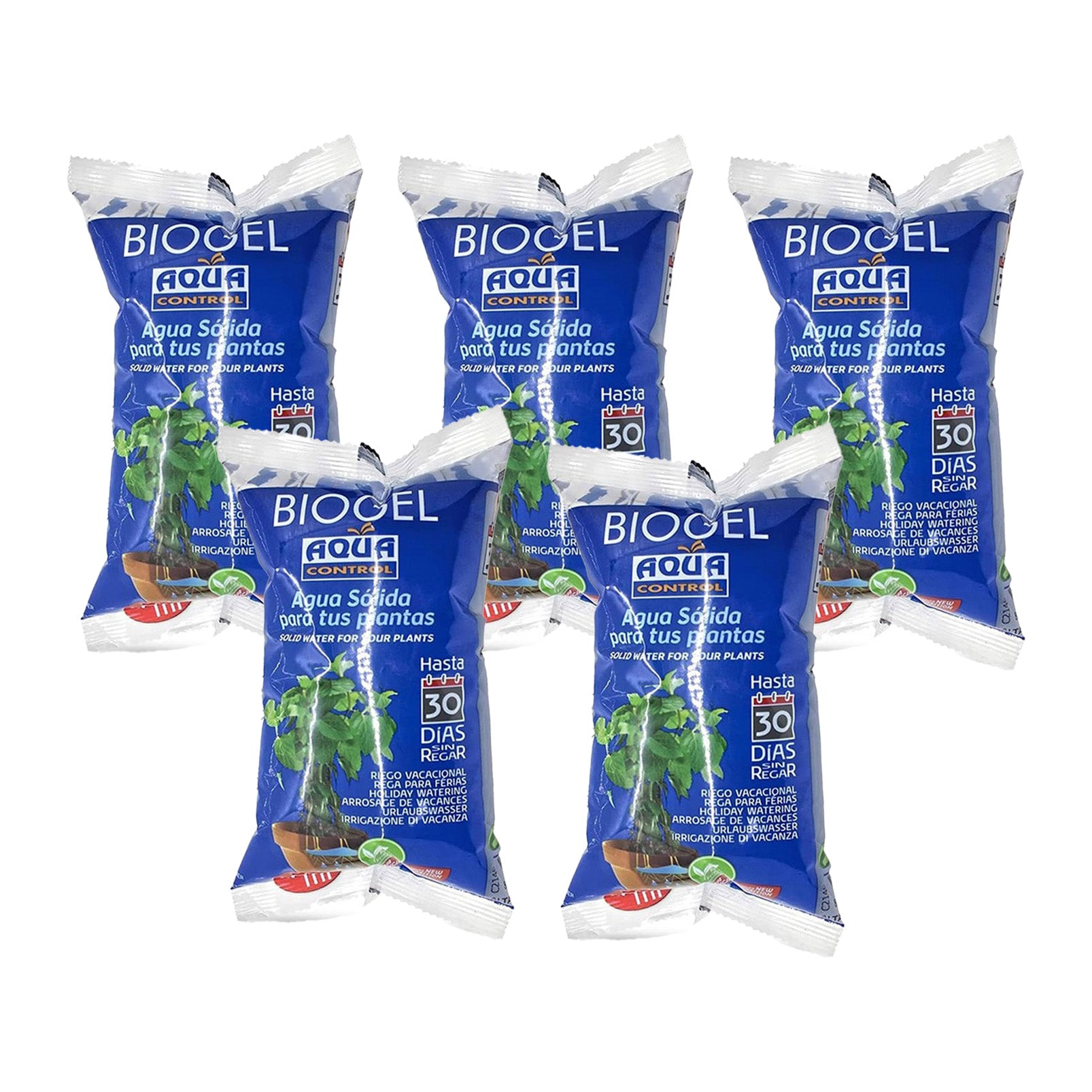 Pack 5x Gel de Riego para Plantas Aqua Control 400 ml