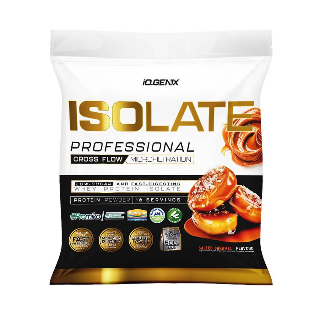 Isolate Profesional - 500g - Caramelo Salado - Proteína De Aislado De Suero Isolate - Io.genix_0