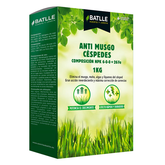 Fertilizante Anti Musgo céspedes Batlle 1 kg