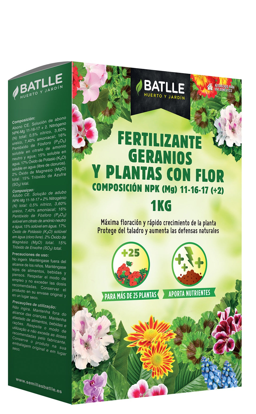 Fertilizante Geranios y Plantas con Flor Batlle 1 kg