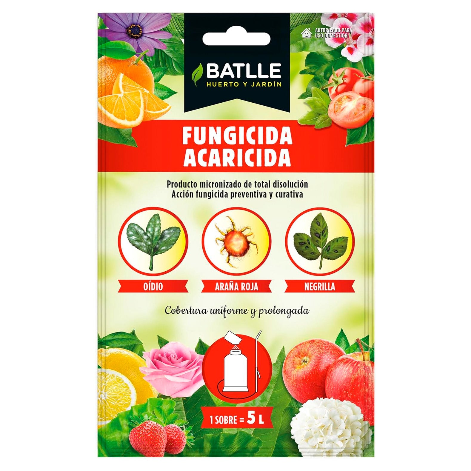 Azufre Fungicida Acaricida Sobre para 5 L Batlle