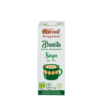Bebida Vegetal Soja Barista baja en azúcar Ecomil 1 L