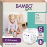 Embalagem de 6 fraldas Bambo Nature T5 (12-18 kg) 22 unidades