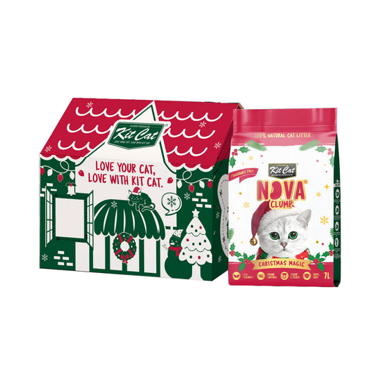 NovaClump Arena 100% Vegetal Navidades Mágicas Kit Cat