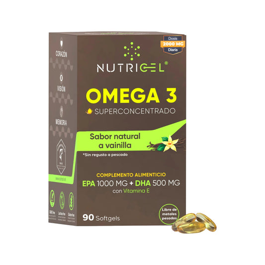Omega 3 Superconcentrado Blíster Vainilla Nutricel 90 perlas