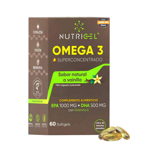 Omega 3 Superconcentrado Blíster Vainilla Nutricel 60 perlas