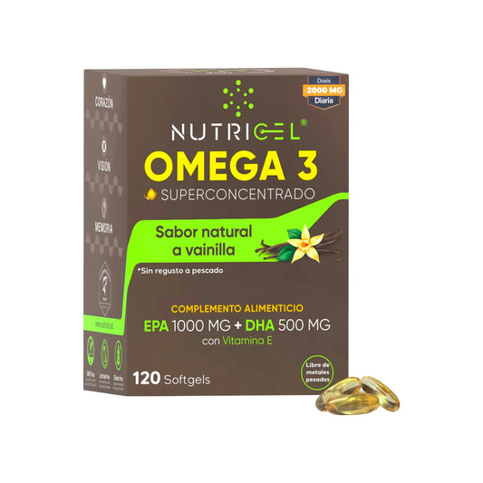 Omega 3 Superconcentrado Blíster Vainilla Nutricel 120 perlas