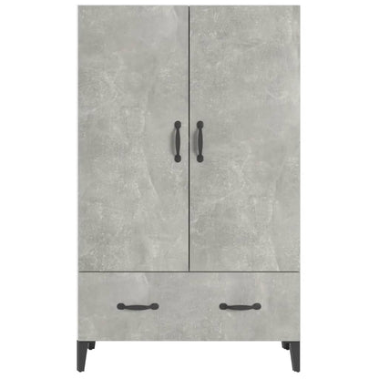 Aparador De Madera Contrachapada Gris Hormigón 70x31x115 Cm / Vetonek_0